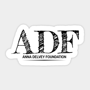 ADF Anna Delvey Foundation Scribbled Logo Sticker